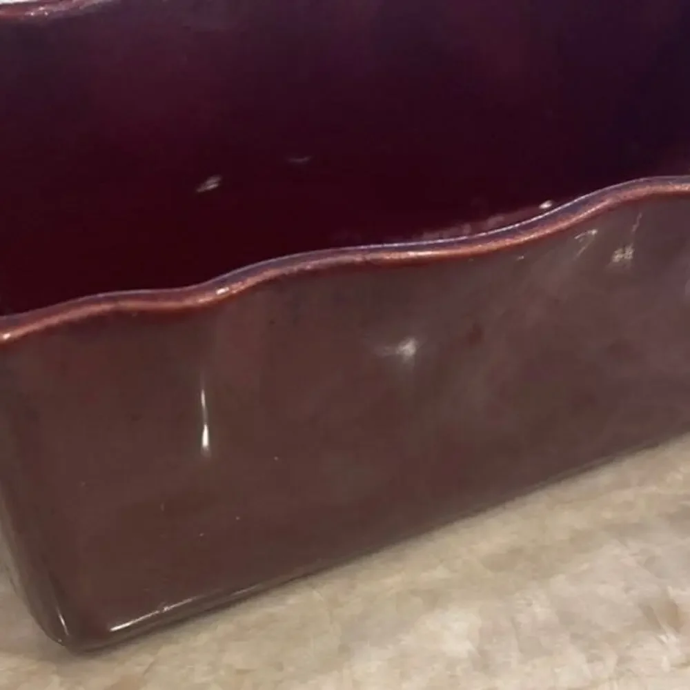 Appolia stoneware french bread pan brown glaze  France